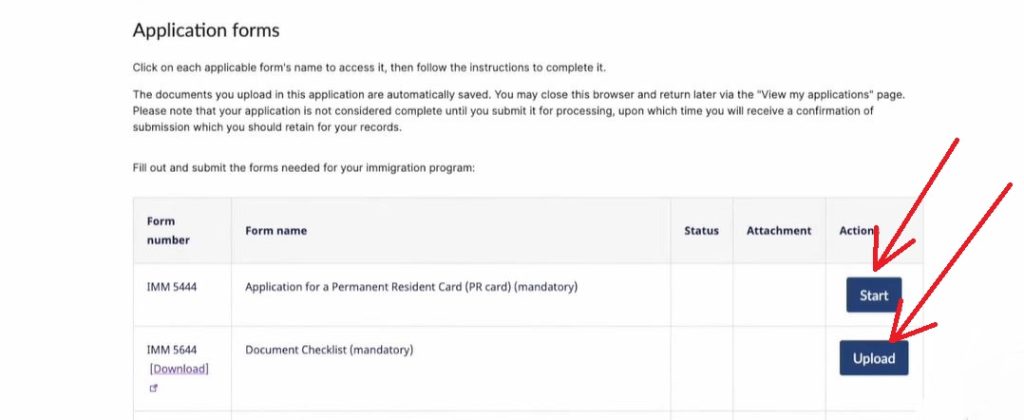 Application form