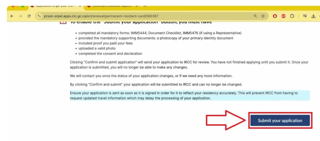 submit application
