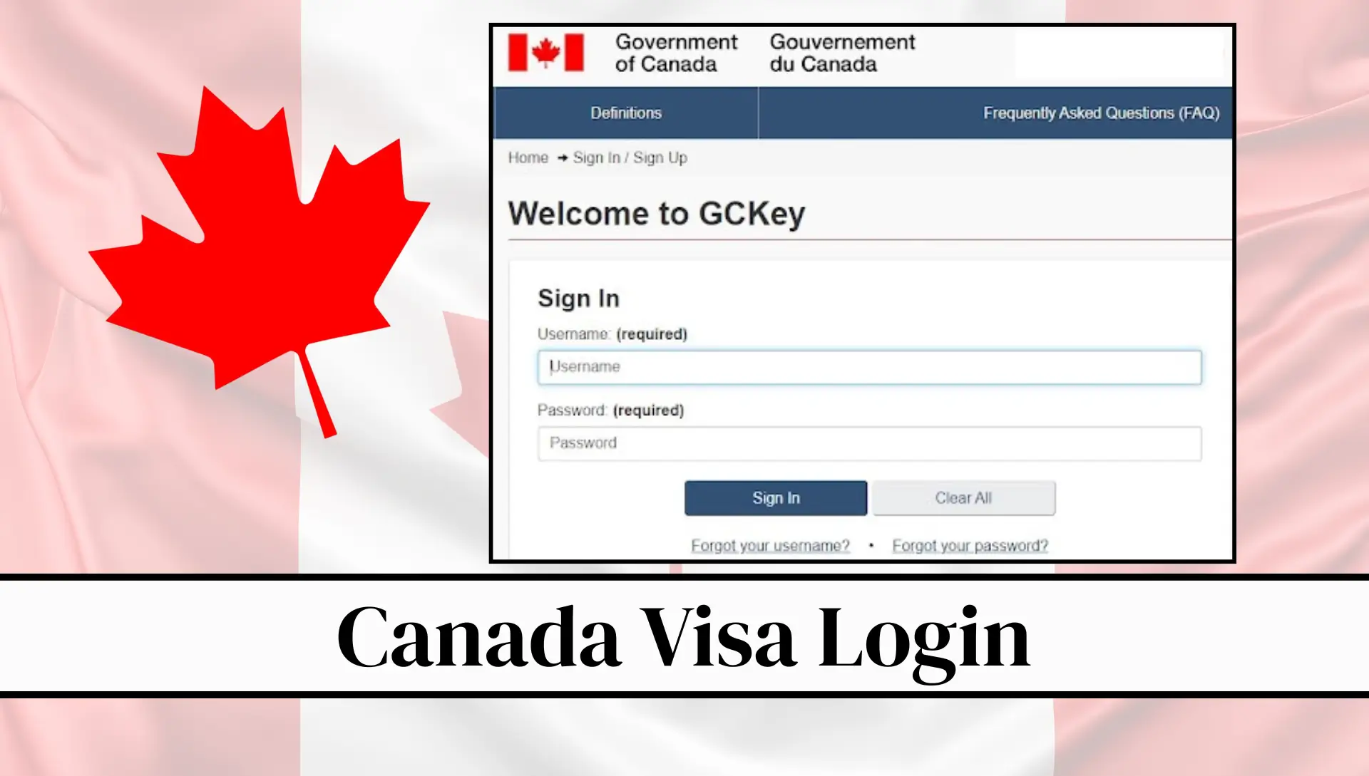Canada Visa Login